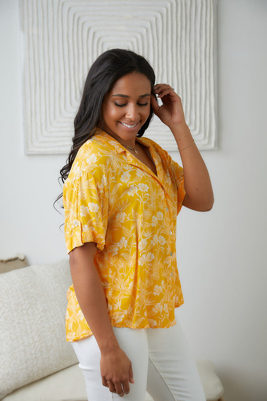 Clementine Floral Button Up Blouse - Sew in Love