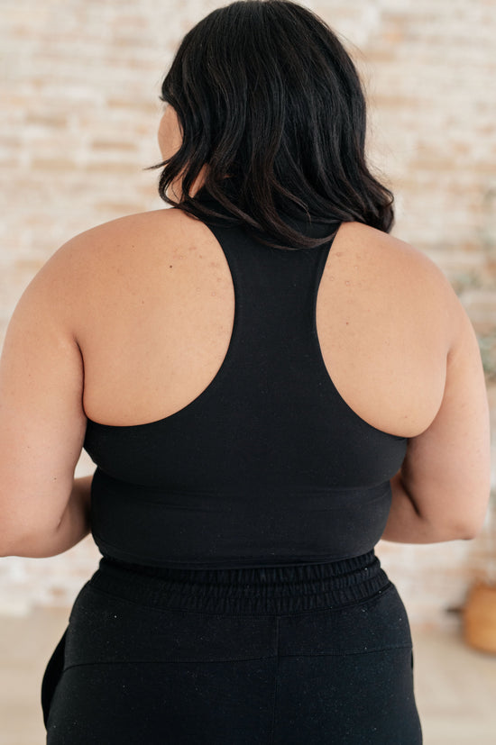 Backcourt Collared V-Neck Tank in Black - Rae Mode