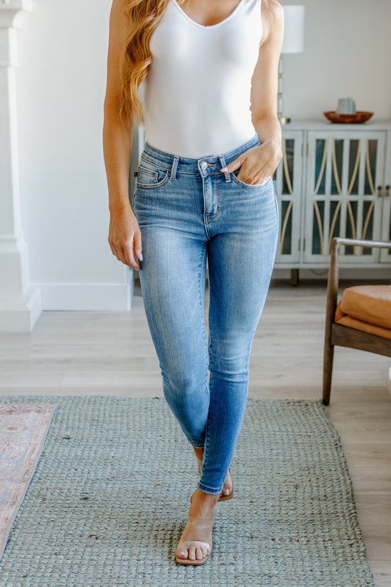 Catherine Mid Rise Vintage Skinny Jeans - Judy Blue