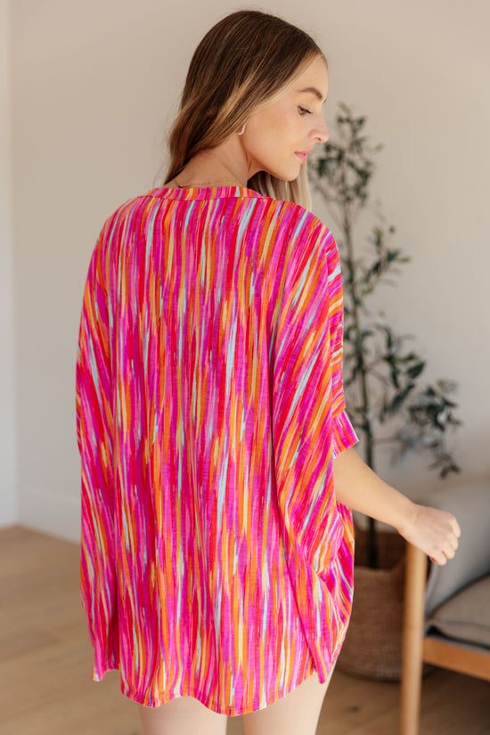 Essential Blouse in Magenta Kaleidoscope - Dear Scarlett