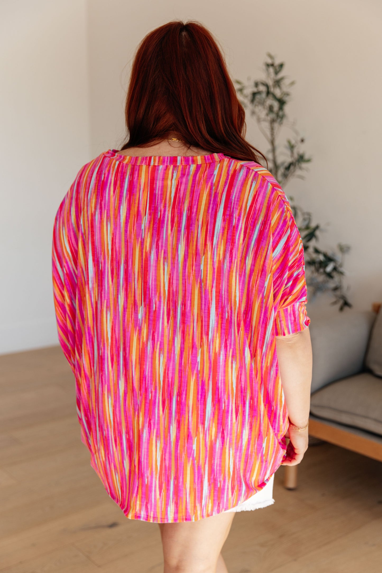 Essential Blouse in Magenta Kaleidoscope - Dear Scarlett