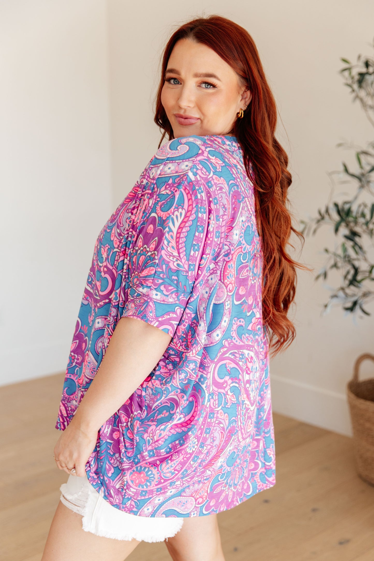 Essential Blouse in Purple Paisley - Dear Scarlett