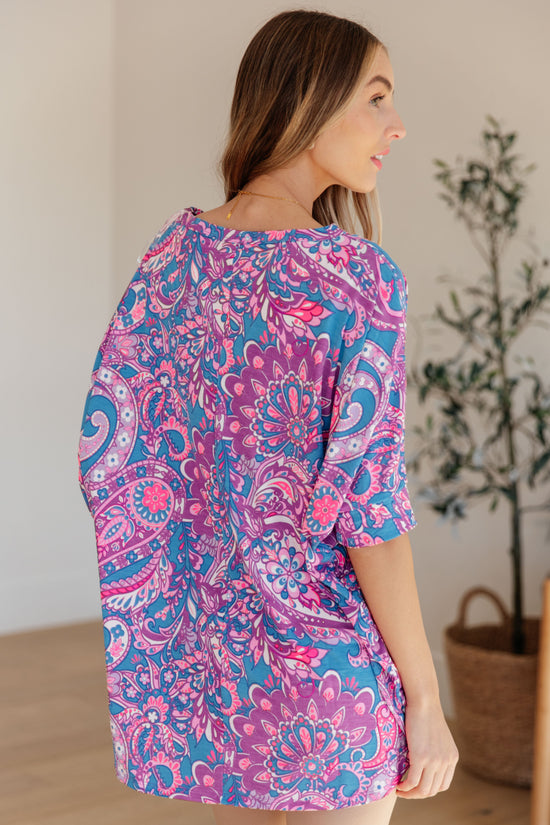 Essential Blouse in Purple Paisley - Dear Scarlett