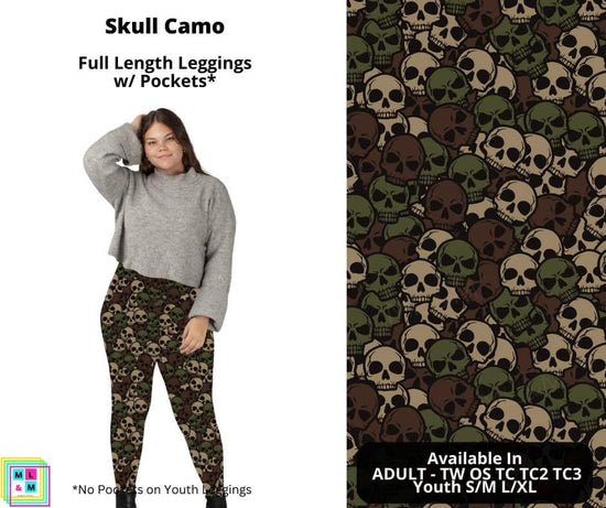 Skull Camo Leggings w/Pockets