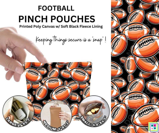 Football Pinch Pouches - 3 Sizes!