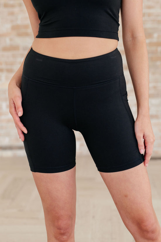 Getting Active Biker Shorts in Black - Rae Mode