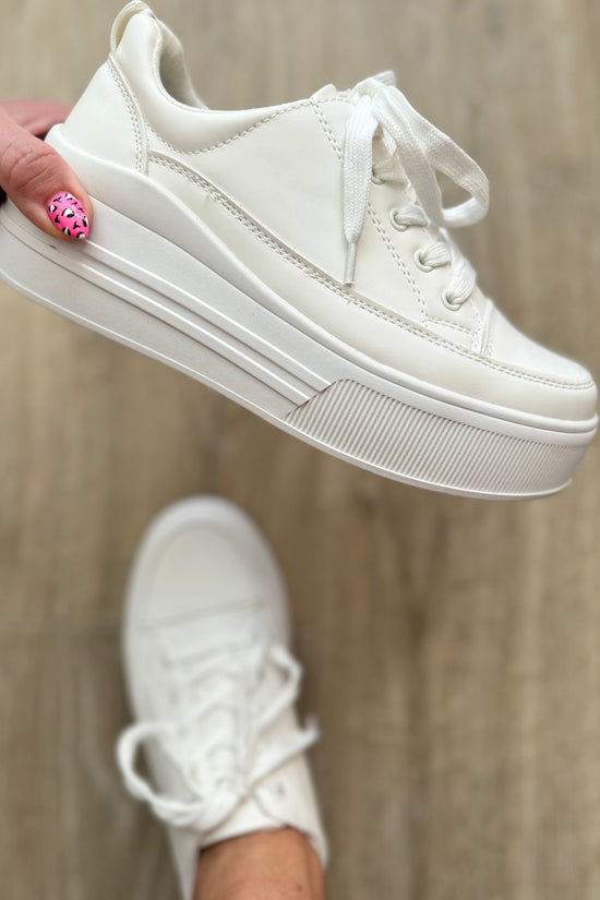 Take You Anywhere Sneakers in White - SODA