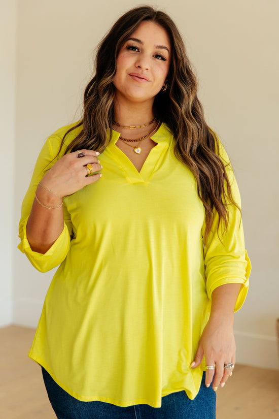 Lizzy Top in Neon Yellow - Dear Scarlett