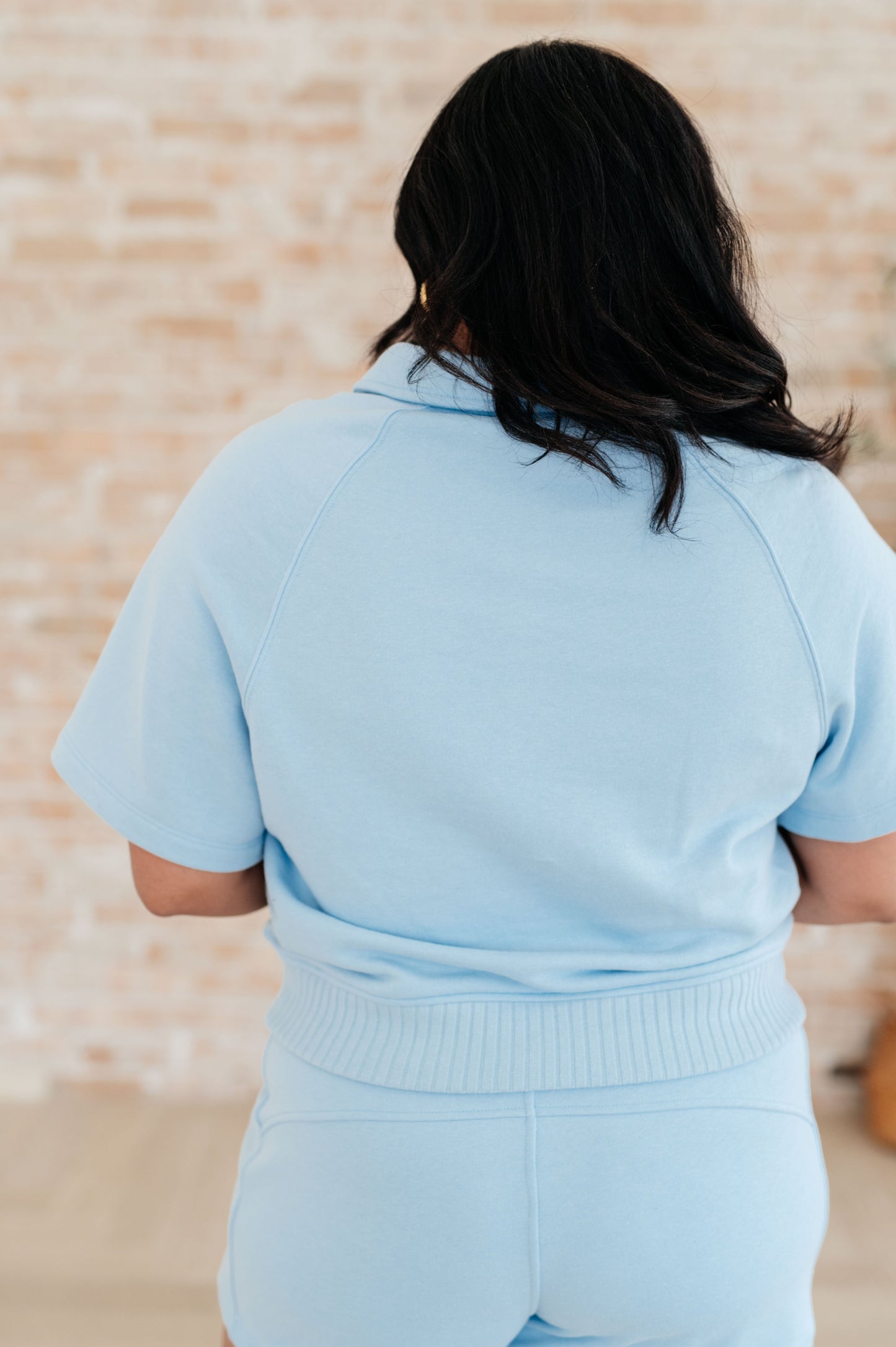 Meet Me by the Pier Collared Top in Sky Blue - Rae Mode