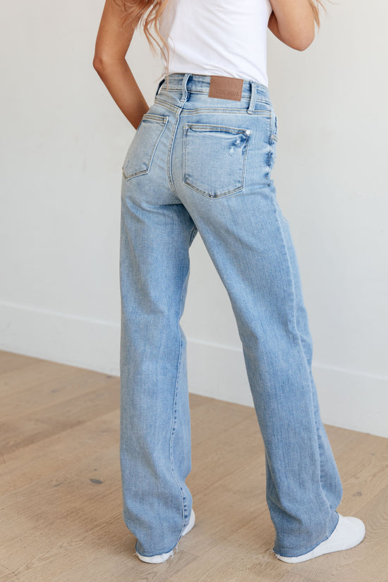 Mildred High Rise V Front Waistband Straight Jeans - Judy Blue