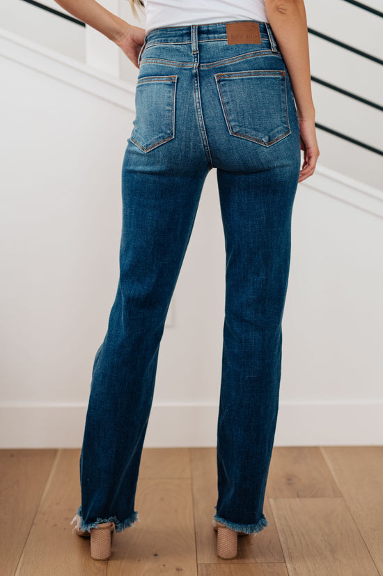 Morgan High Rise Distressed Straight Jeans - Judy Blue