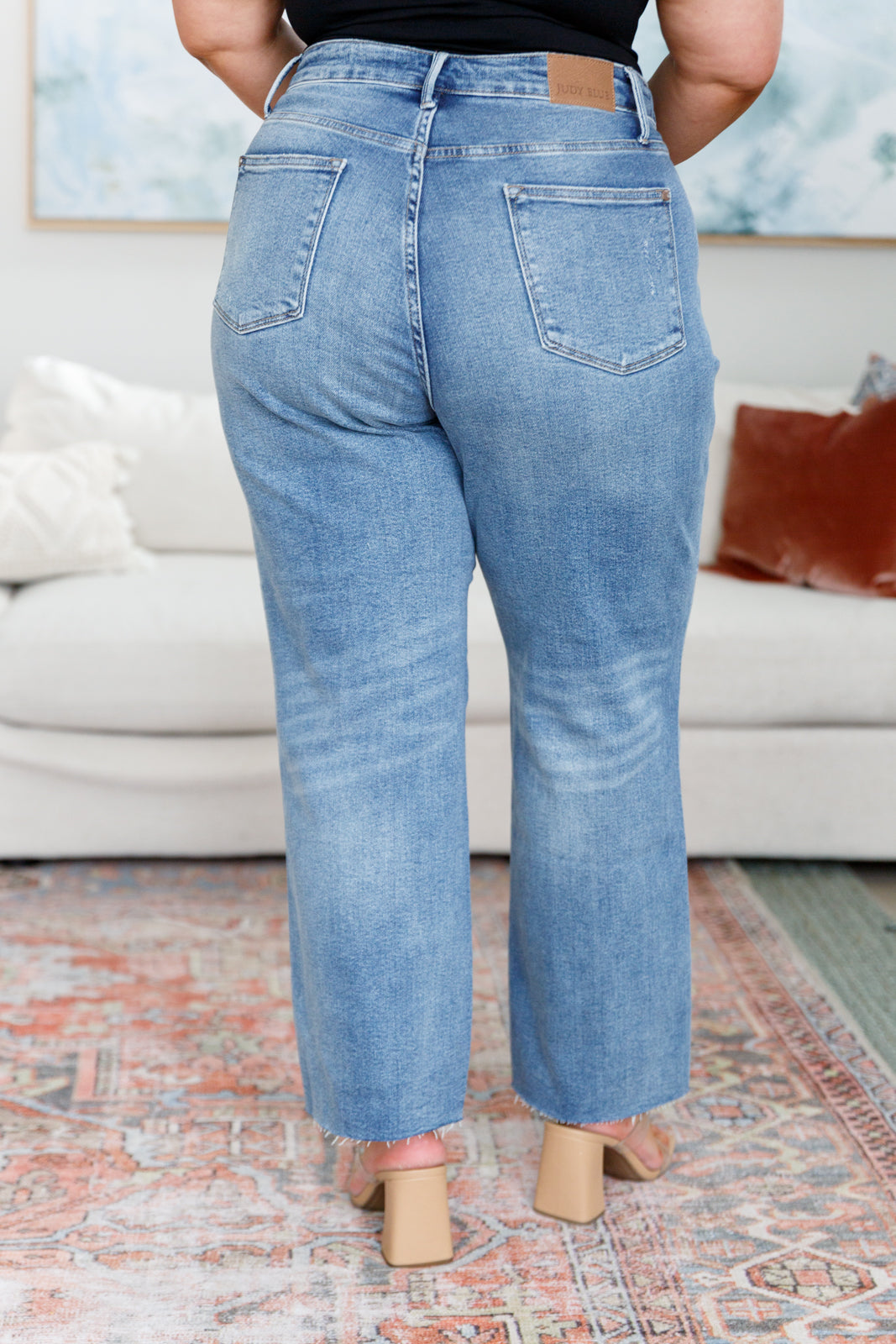 RIGID MAGIC: Nora High Rise Destroy Slim Straight Jeans - Judy Blue