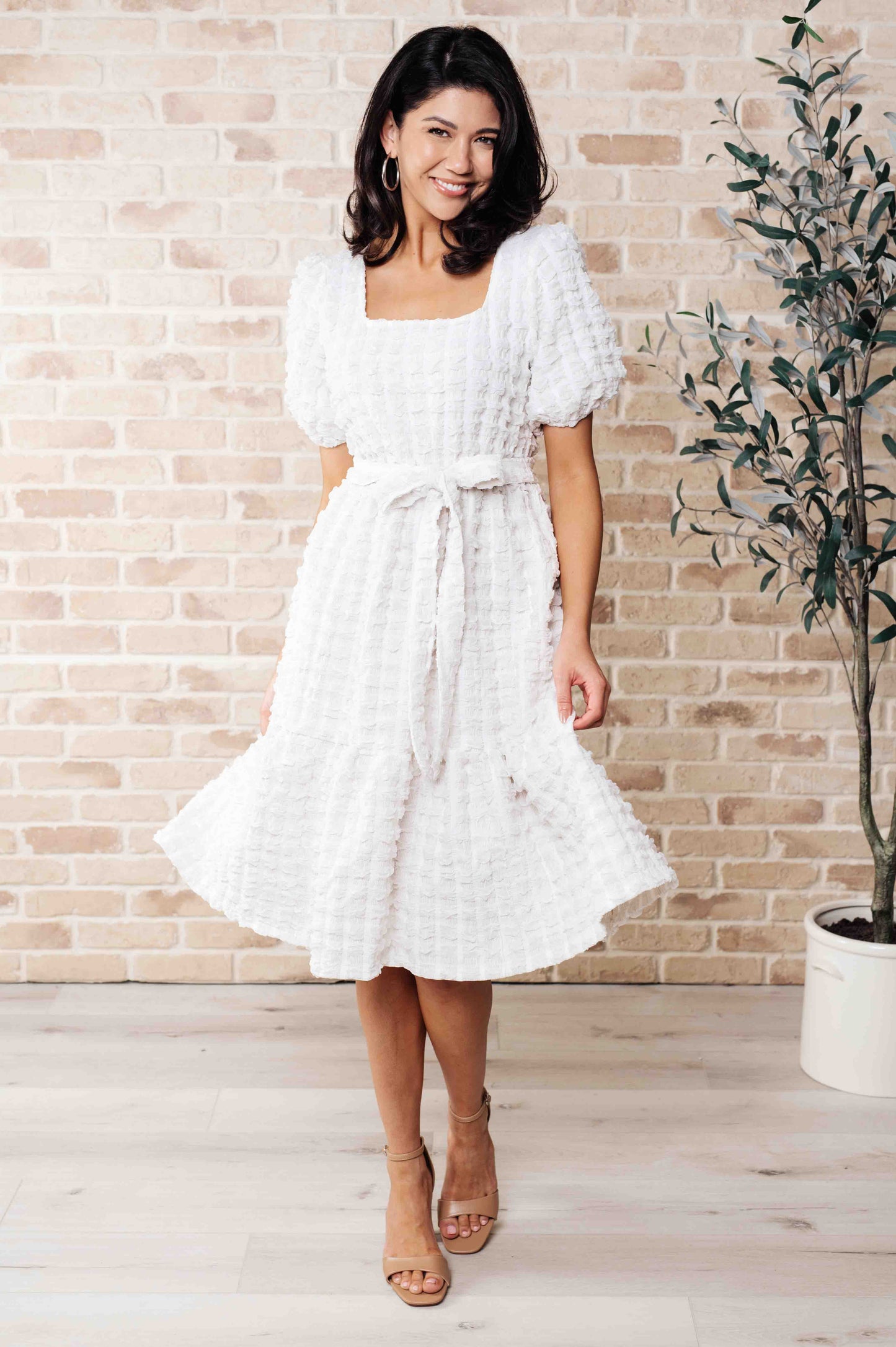 On Cloud Nine Bubble Midi Dress - Polagram