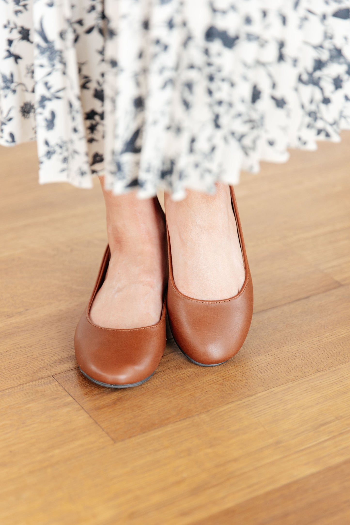 On Your Toes Ballet Flats in Camel - SODA