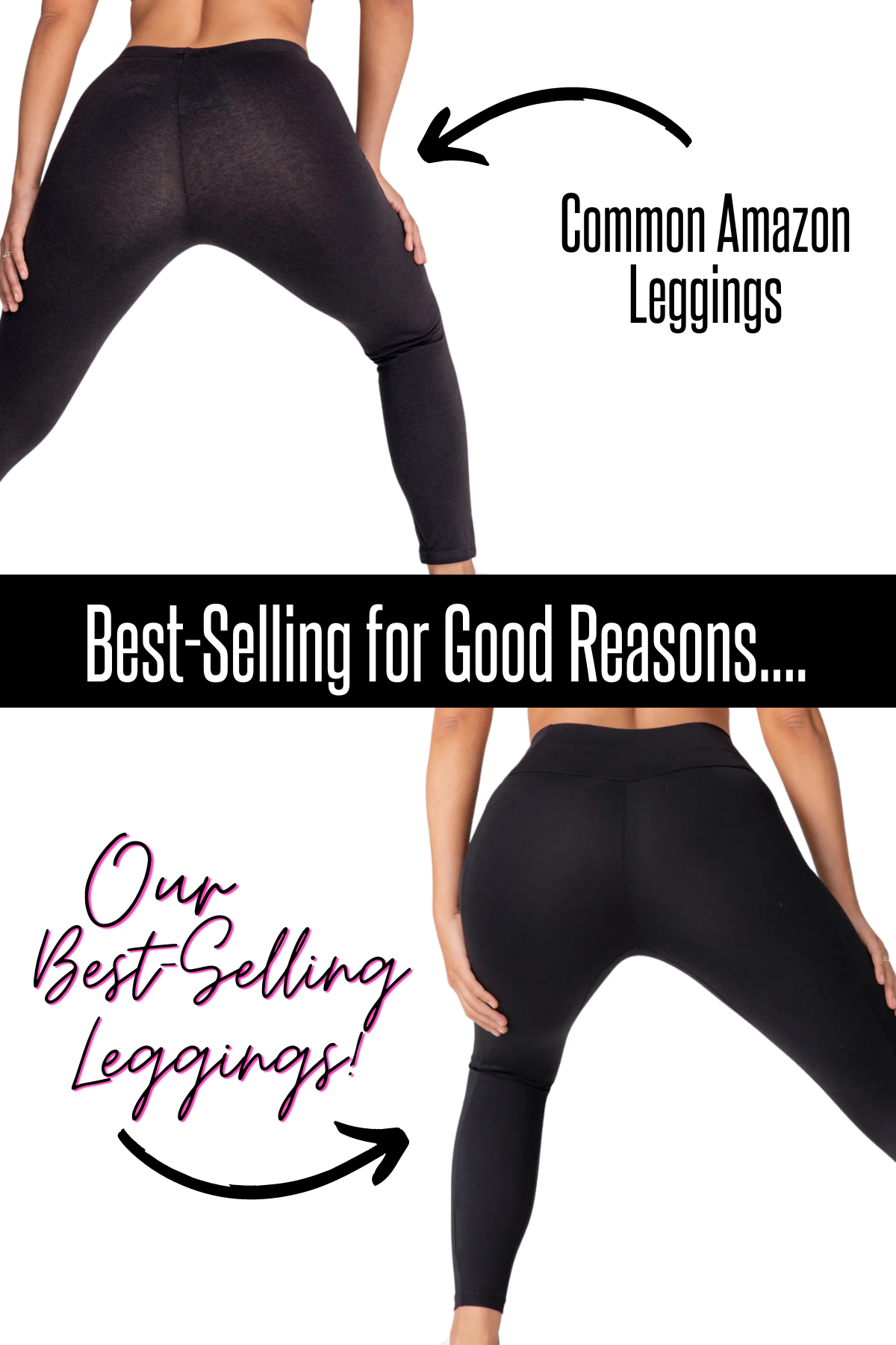 Solid Black Capri Leggings w/ Pockets + Extended Sizes!