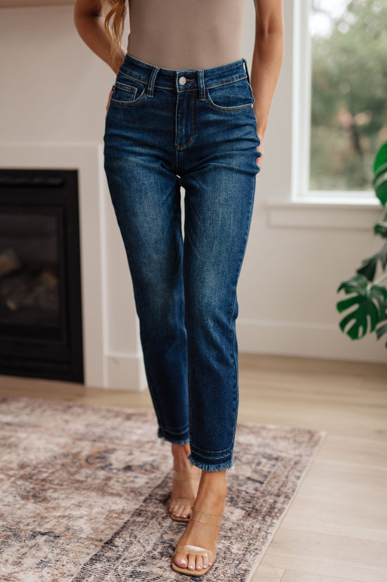 Phillipa High Rise Release Hem Slim Jeans - Judy Blue