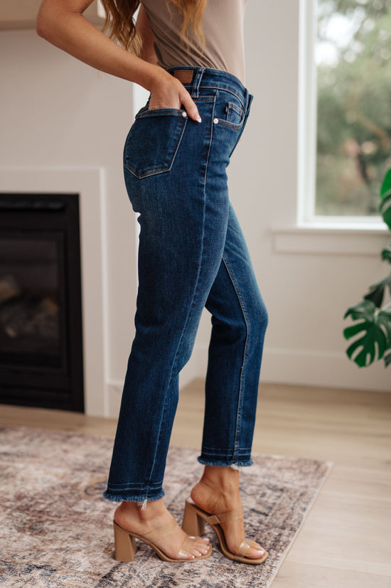 Phillipa High Rise Release Hem Slim Jeans - Judy Blue