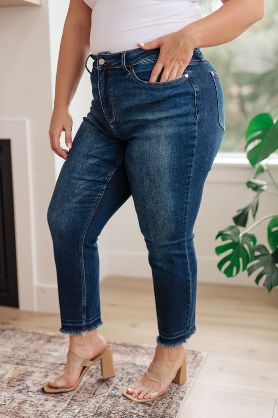 Phillipa High Rise Release Hem Slim Jeans - Judy Blue