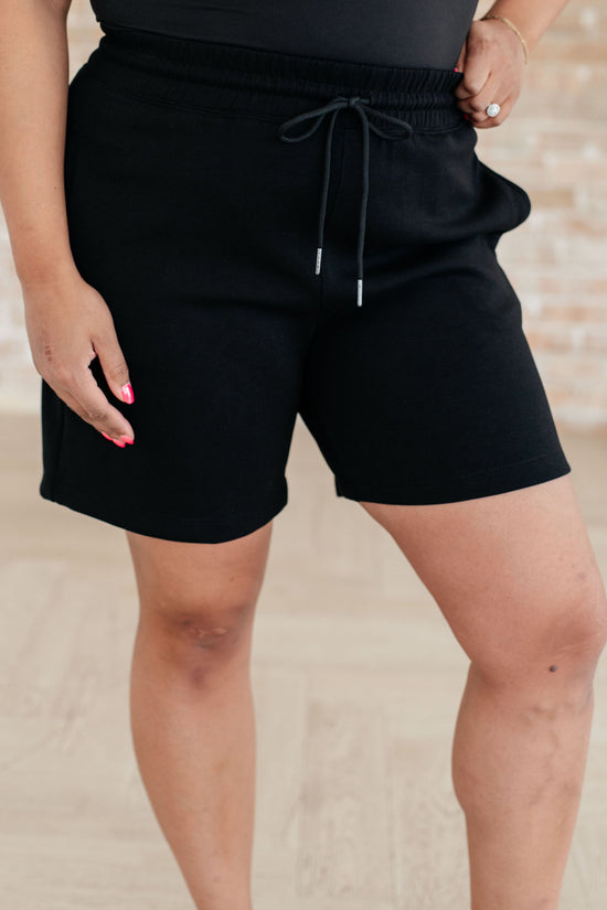 Settle In Dad Shorts in Black - Rae Mode