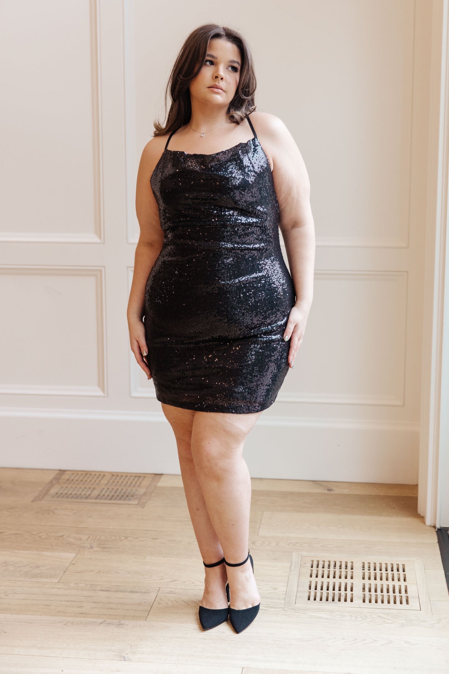 Shining in Sequins Dress in Black - 143 Story