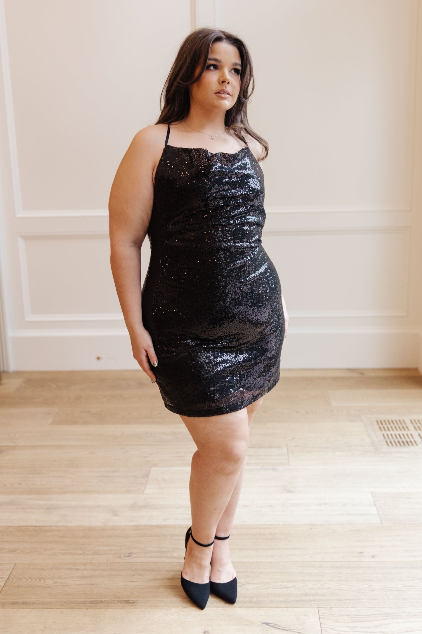 Shining in Sequins Dress in Black - 143 Story