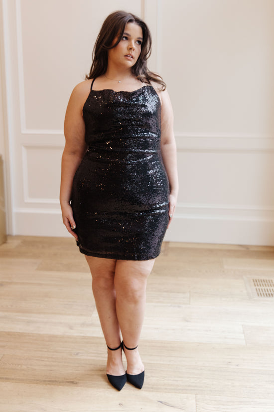 Shining in Sequins Dress in Black - 143 Story