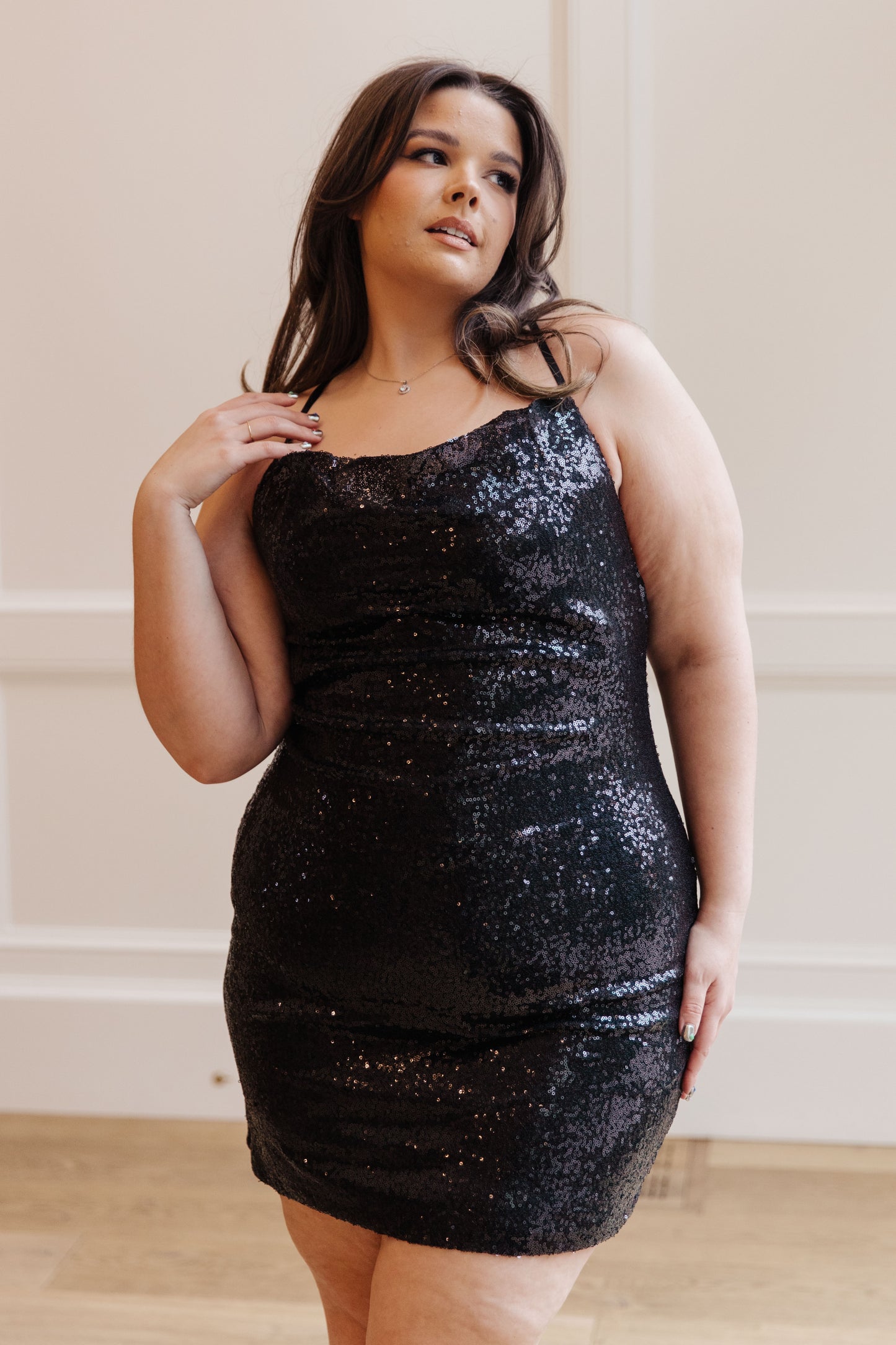 Shining in Sequins Dress in Black - 143 Story