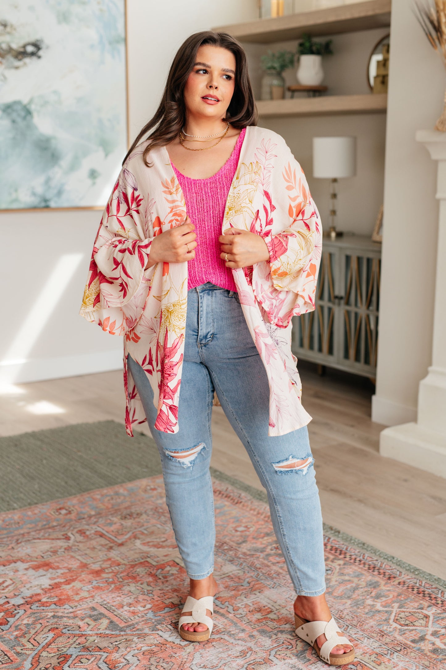 Vacay Season Bell Sleeve Kimono - GeeGee