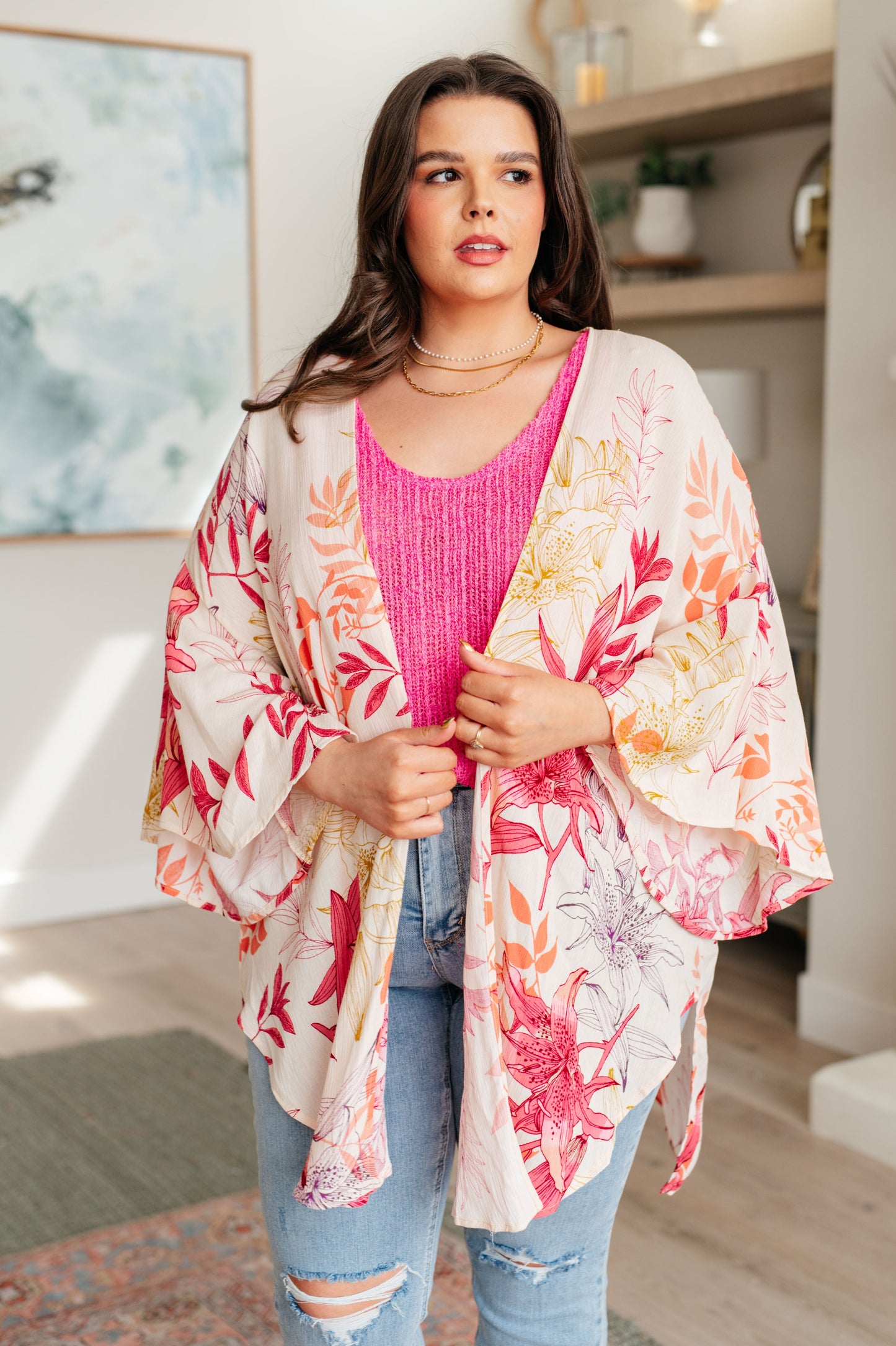 Vacay Season Bell Sleeve Kimono - GeeGee