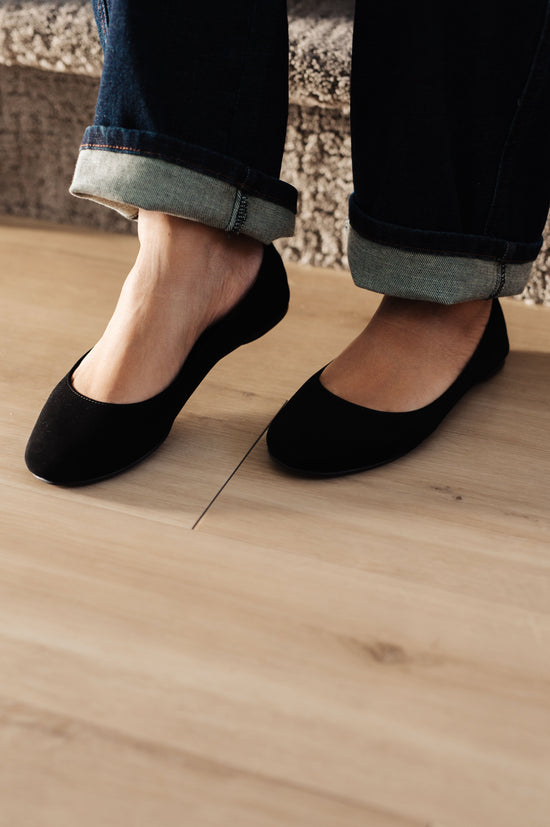 On Your Toes Ballet Flats in Black - SODA