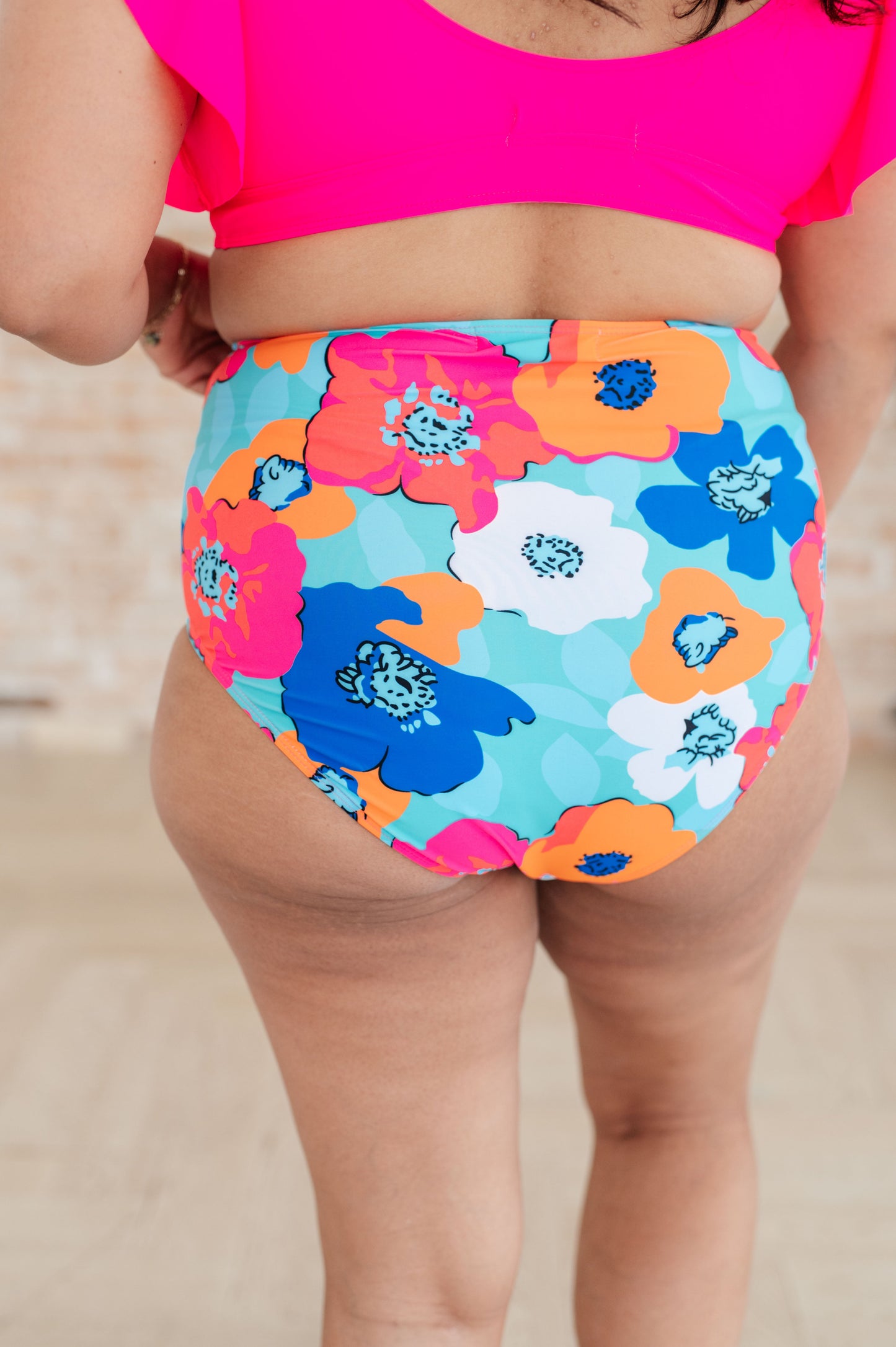 Panama Floral Print High Waisted Swim Bottoms - One Eleven North