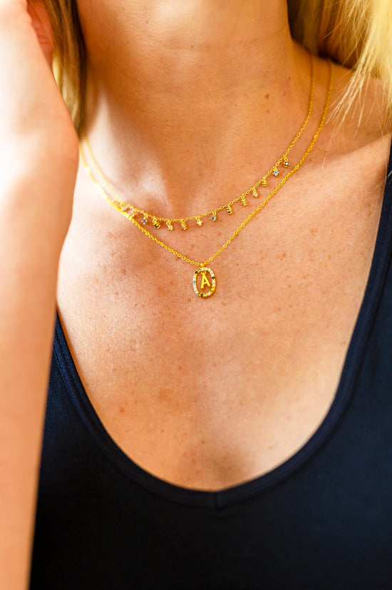 Mi Amor - Initial Necklace - 18K Gold