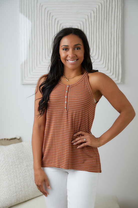 Tip Me Off Striped Tank - Mittoshop