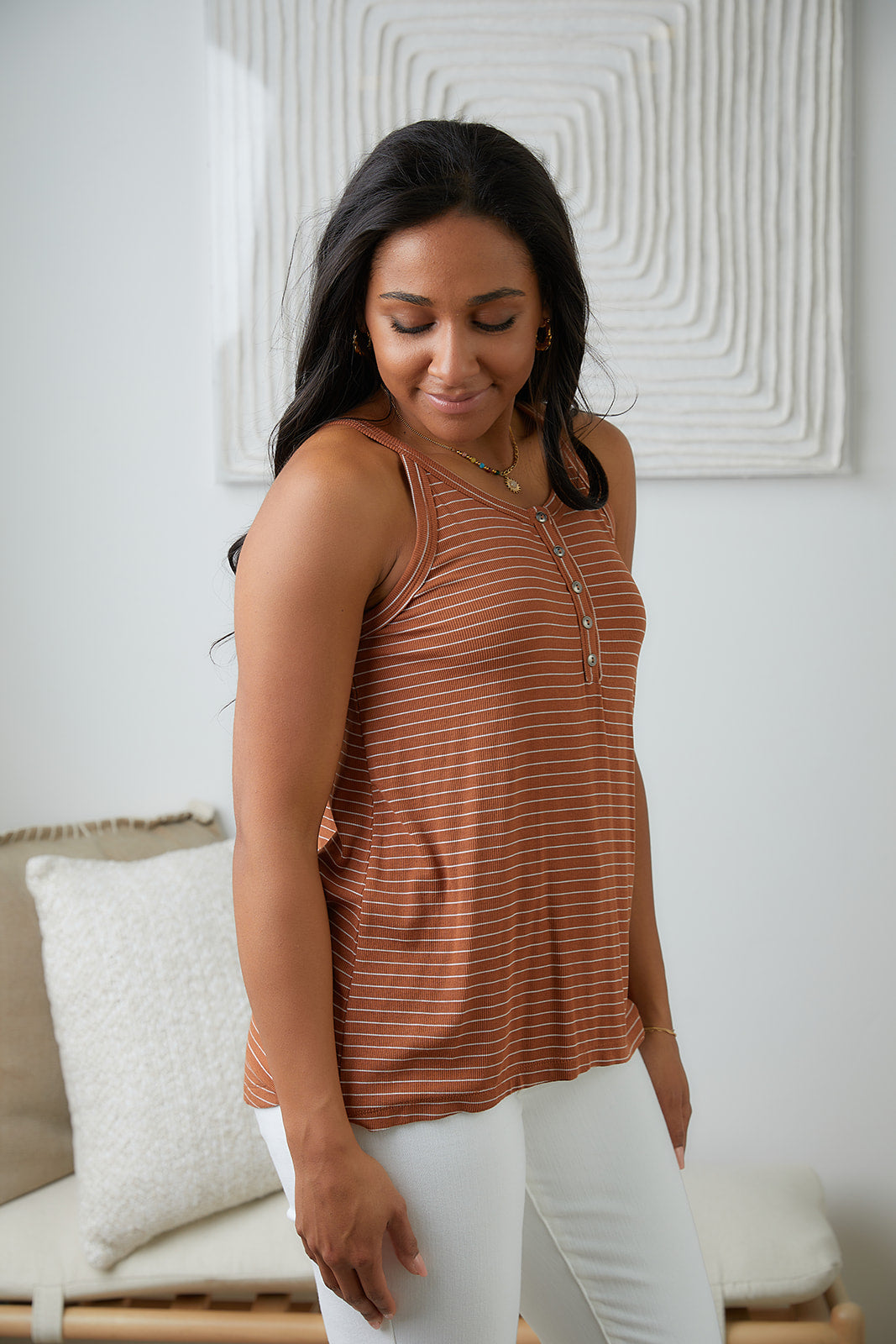 Tip Me Off Striped Tank - Mittoshop