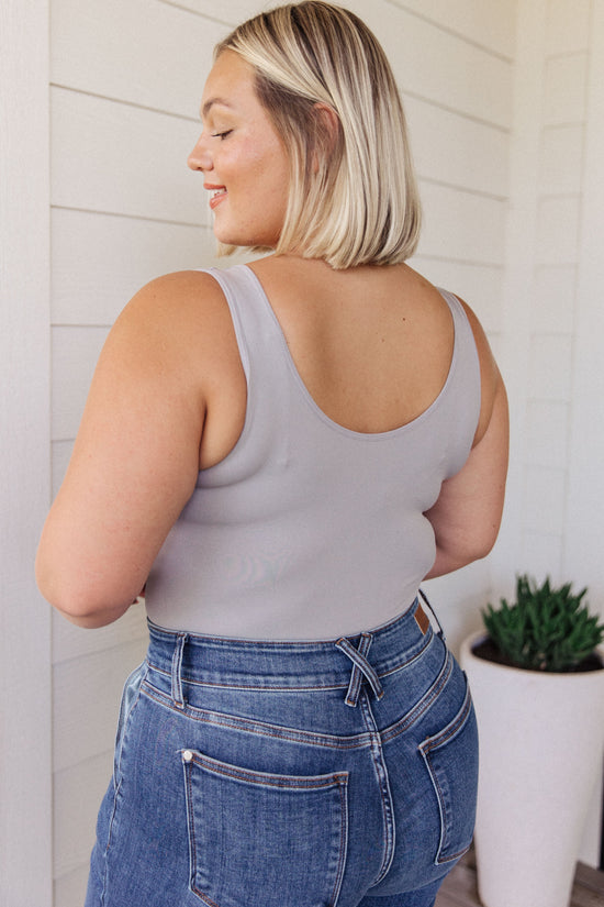 The Basics Bodysuit in Grey - Yelete