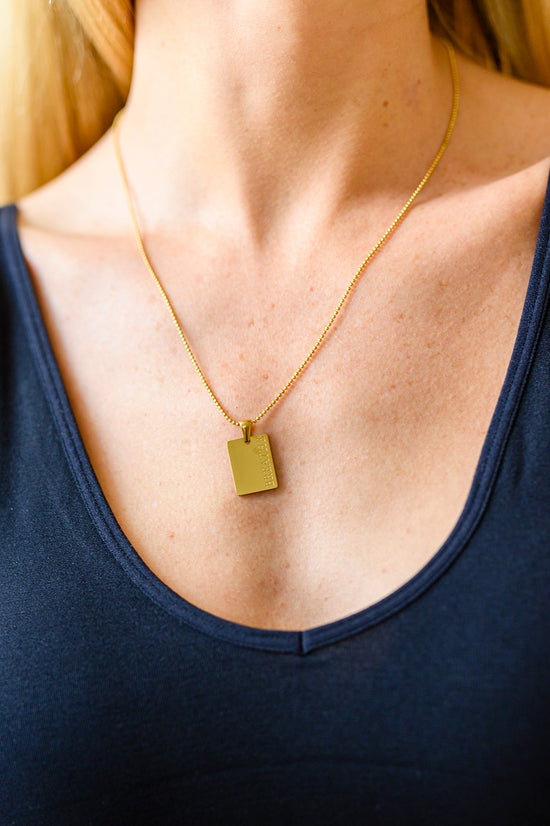 Breathe Pendant Necklace - 18K Gold