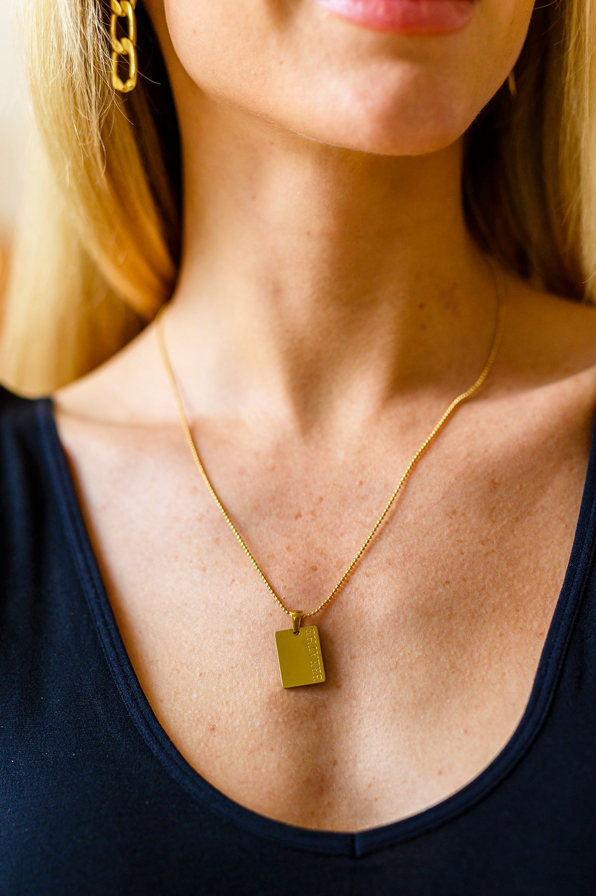 Breathe Pendant Necklace - 18K Gold