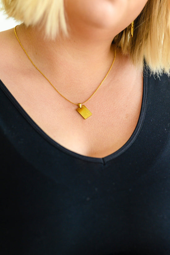 Breathe Pendant Necklace - 18K Gold