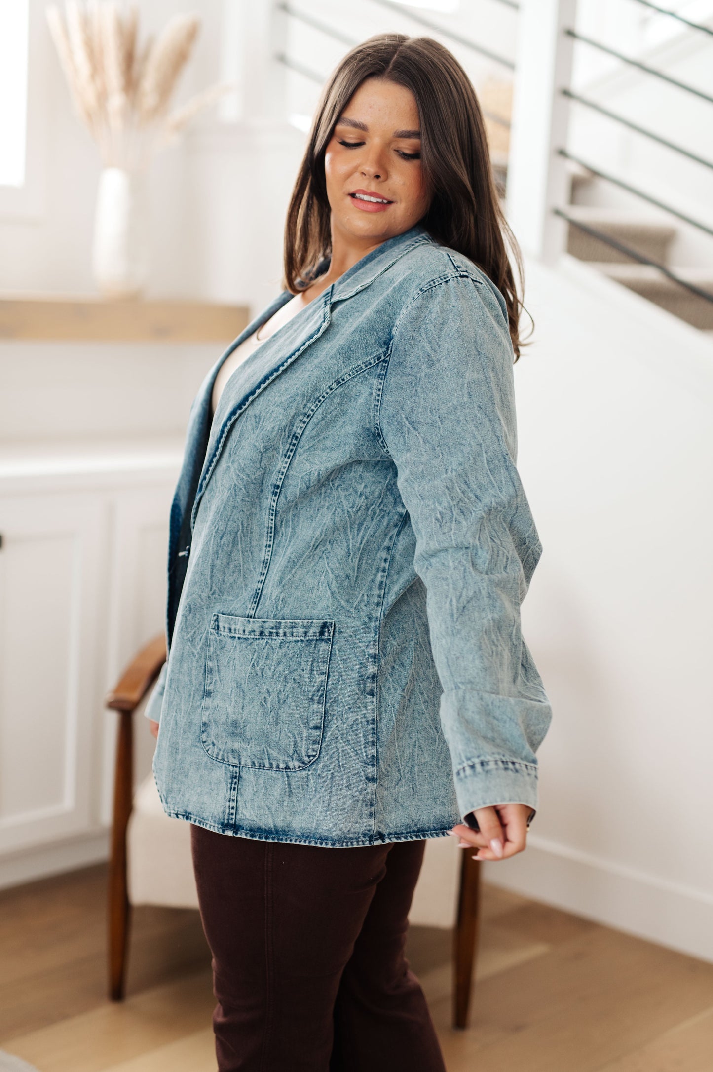 Business Brunch Denim Blazer - Bibi