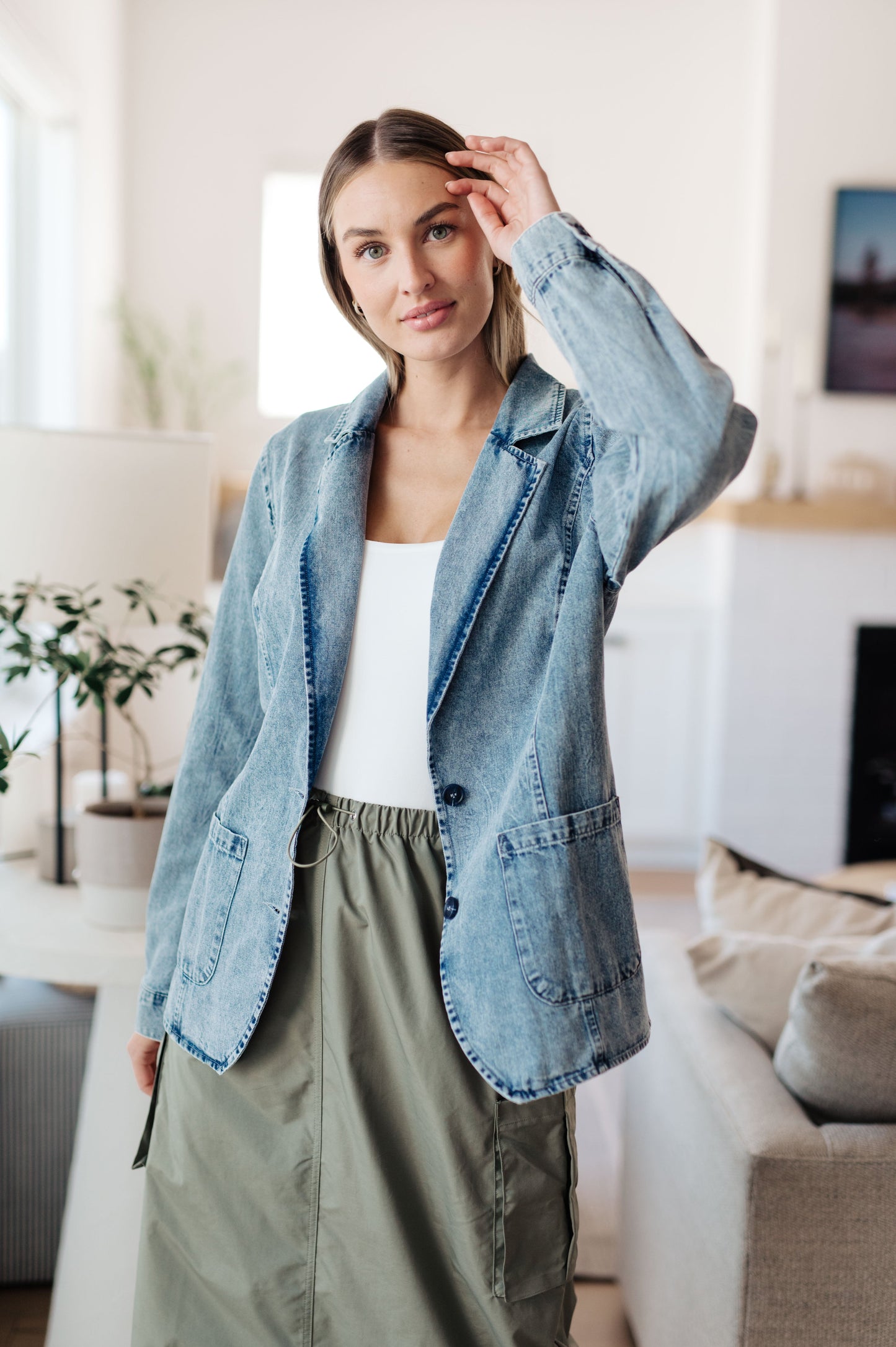 Business Brunch Denim Blazer - Bibi