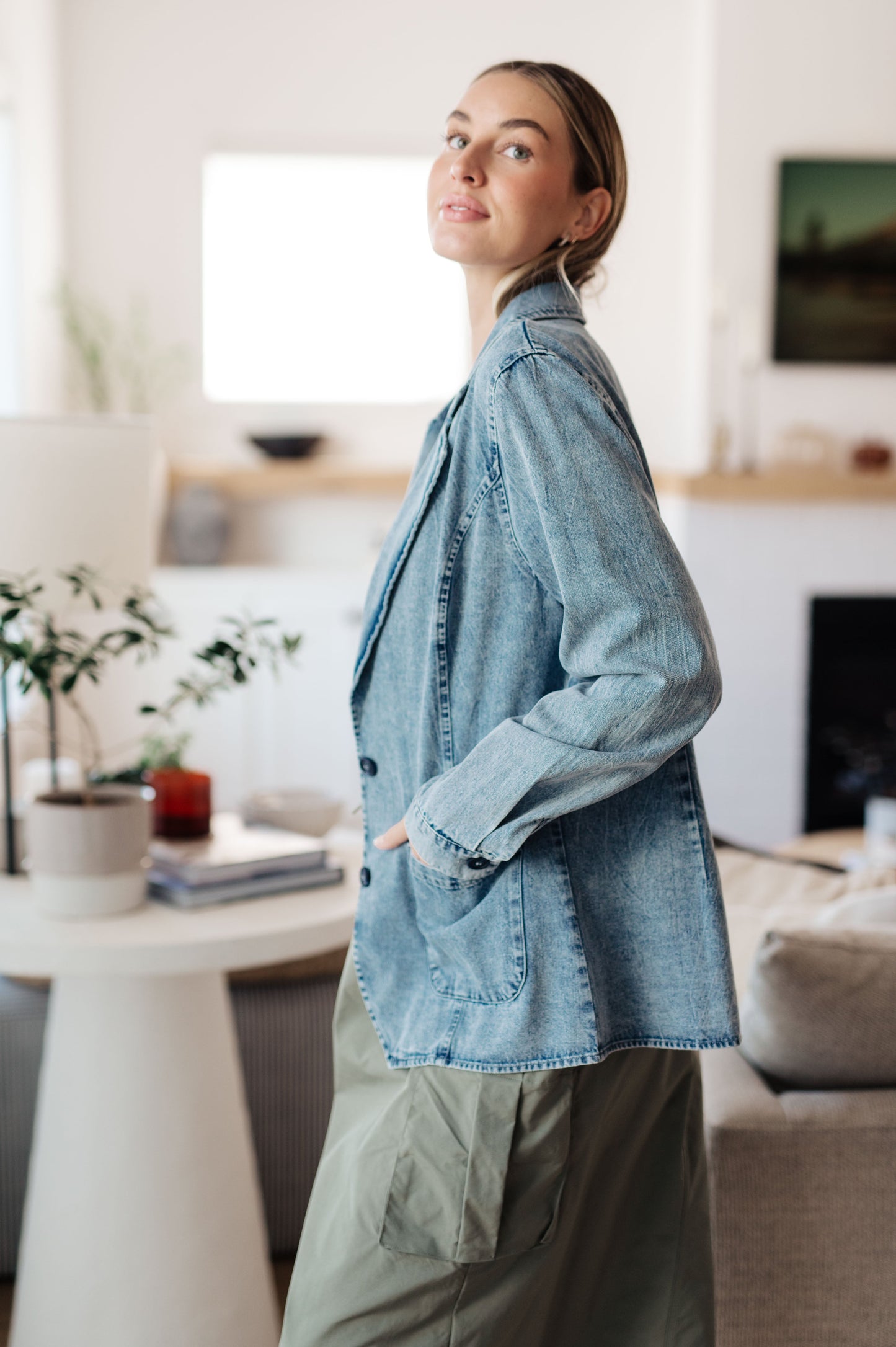 Business Brunch Denim Blazer - Bibi