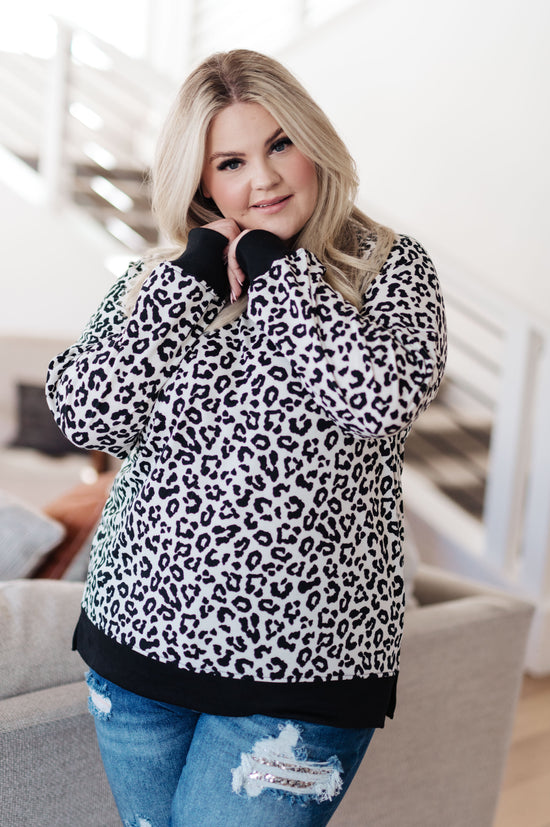 Cozy in Cheetah Pullover Sweatshirt - One Eleven North