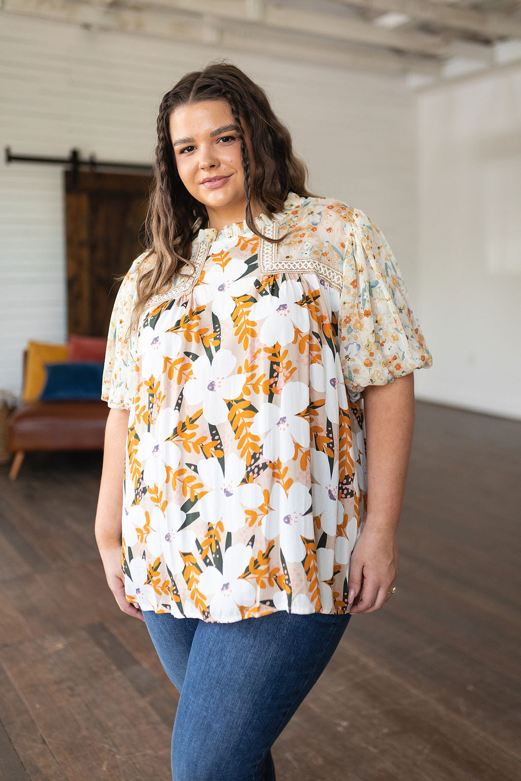 Daydreamer Mixed Floral Top - Jodifl