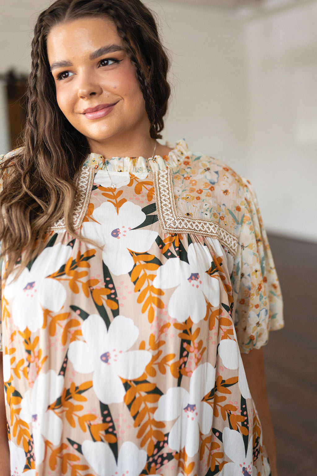 Daydreamer Mixed Floral Top - Jodifl