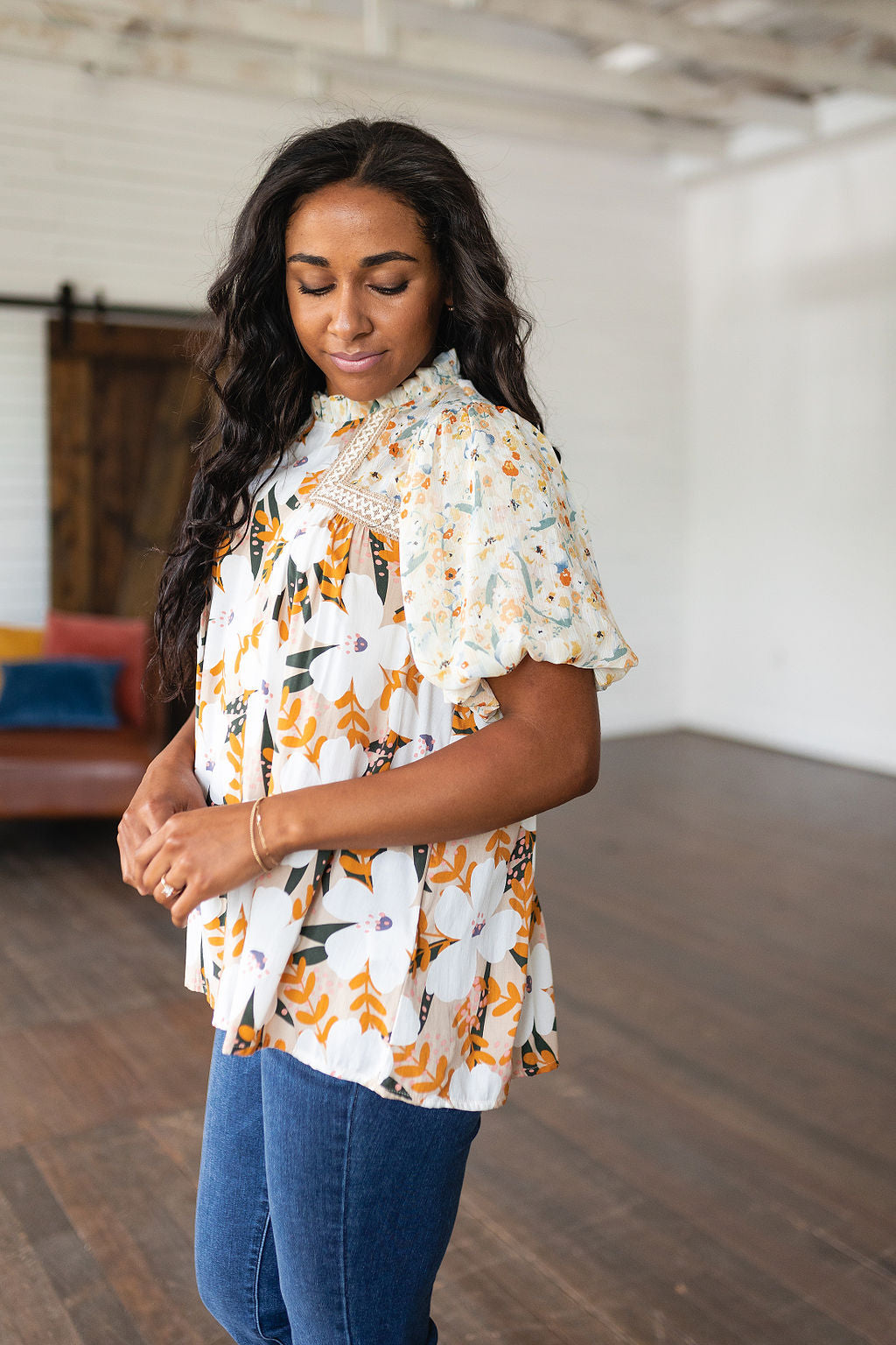 Daydreamer Mixed Floral Top - Jodifl