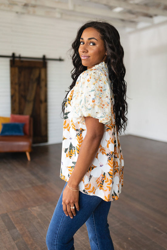 Daydreamer Mixed Floral Top - Jodifl