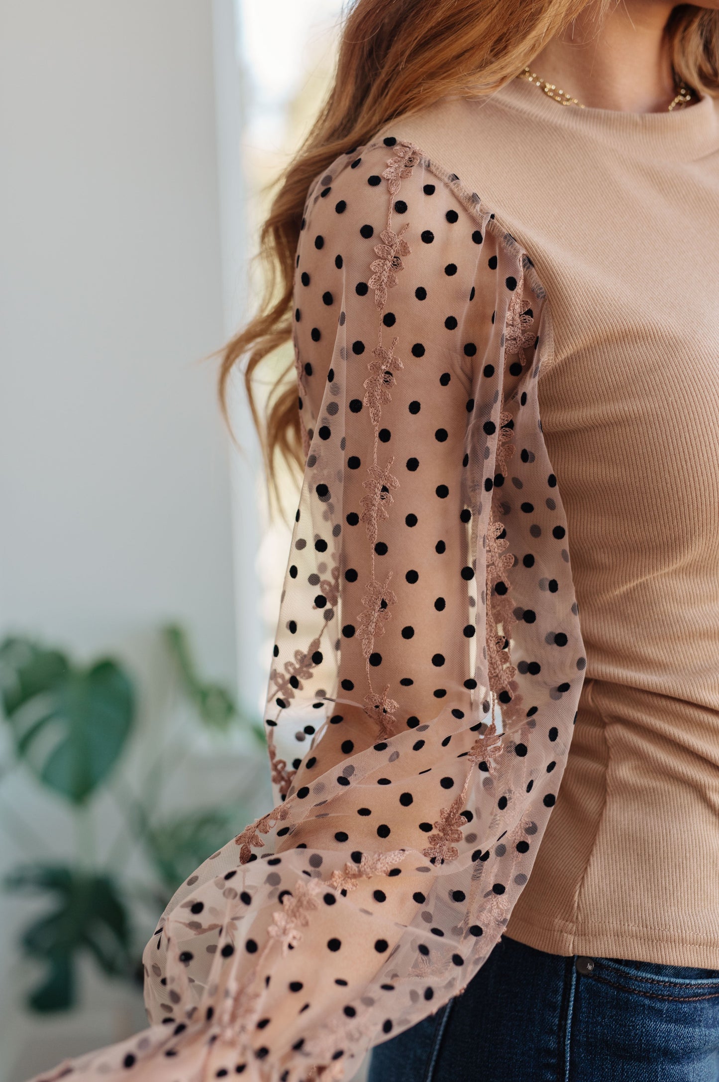 Dots on My Sleeves Blouse - Polagram