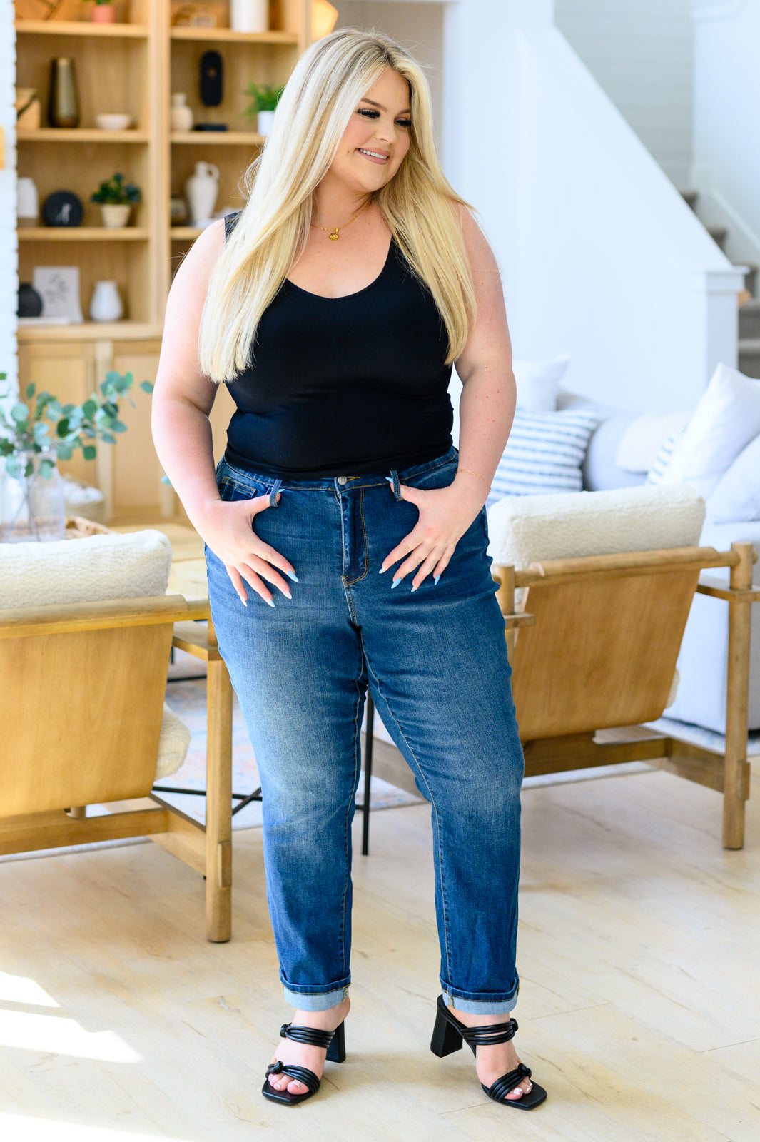 Cooling Denim! Downtown High Rise Boyfriend Jeans - Judy Blue