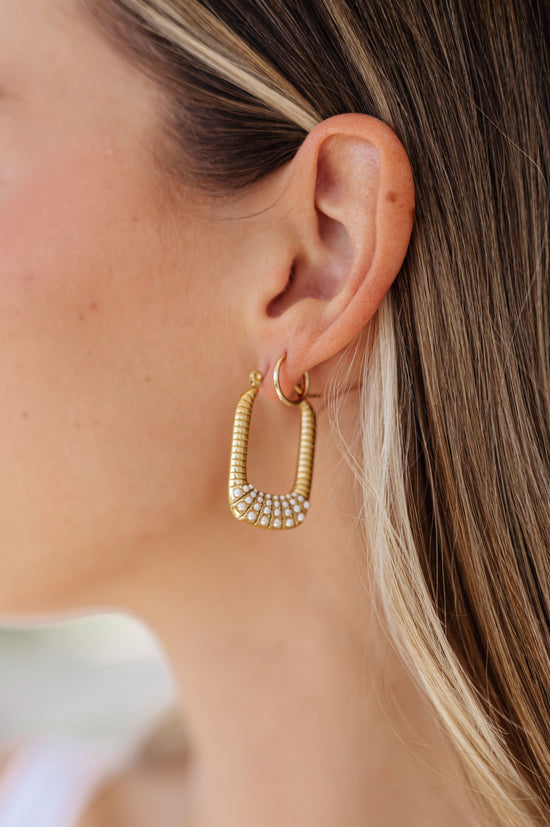 Drop Drop Pearl Accent Earrings - 18K Gold