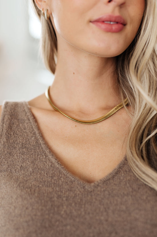 Enlighten Me Gold Plated Chain Necklace - 18K Gold